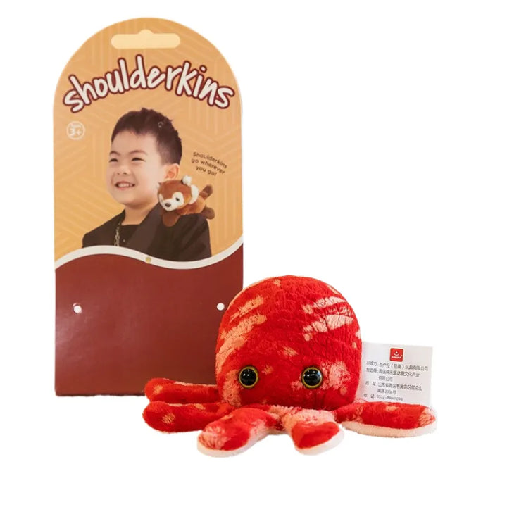 Roter Plüsch-Oktopus, magnetisches Schulterspielzeug, Kinder, Geschenk, Shouderkins.