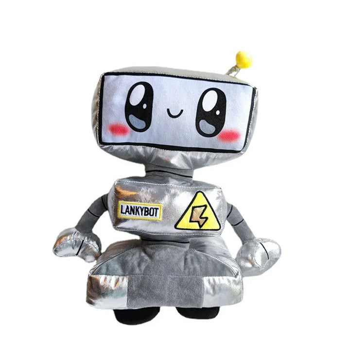 LankyBox LankyBot Plüschtier, silber, Roboter-Design, Kinder-Spielzeug, weich und kuschelig