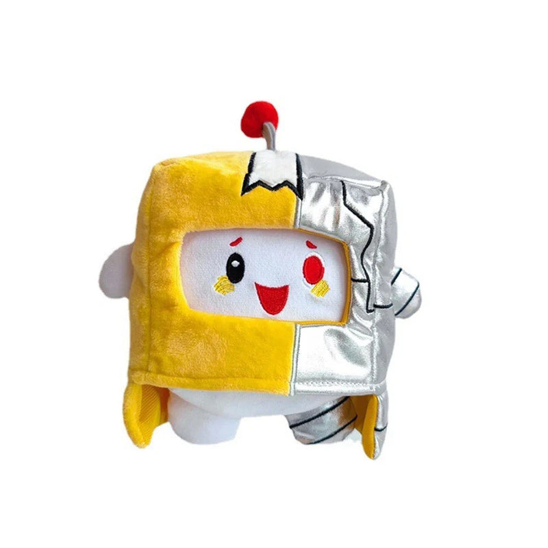 LankyBox Boxy Plüschfigur, gelb-silber, weiches Spielzeug, Kinder, Geschenkidee