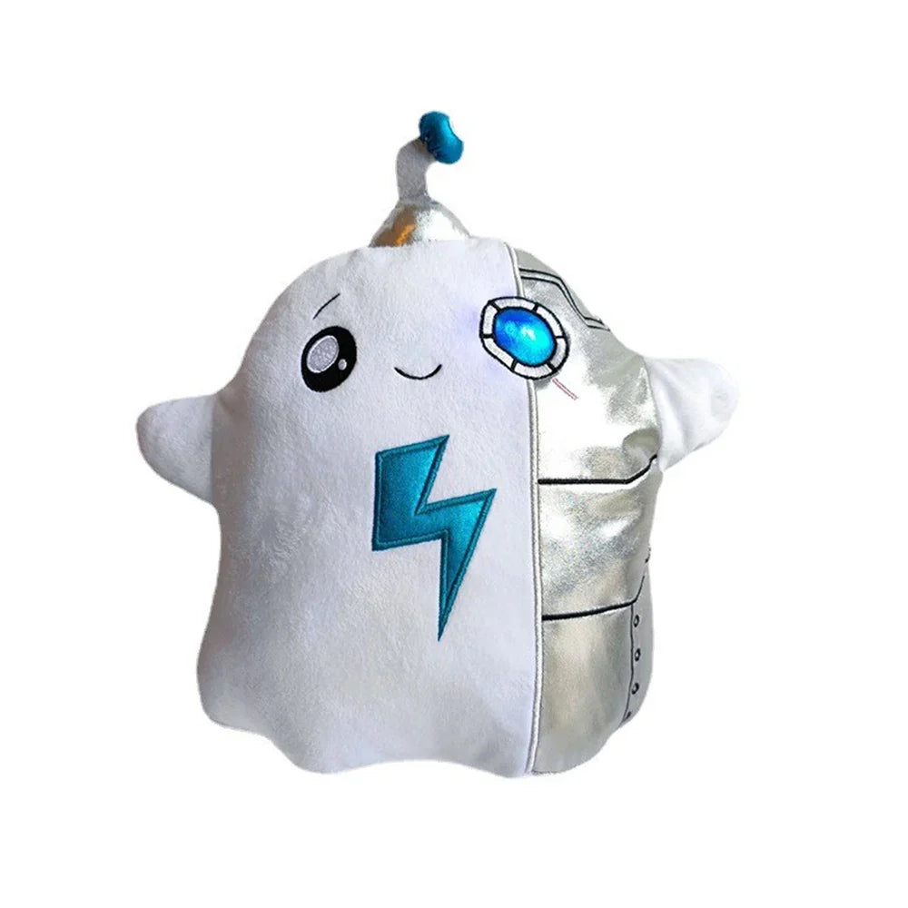 LankyBox Ghosty Plüschtier, weiß, blau, silber, Kinder, Spielzeug, Geschenk, Kuscheltier.