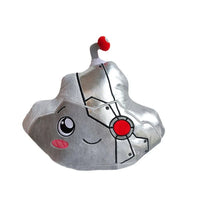 LankyBox Rocky Plüschkissen, grau, Cartoon-Design, weiches Spielzeug, Kinderzimmer-Dekoration