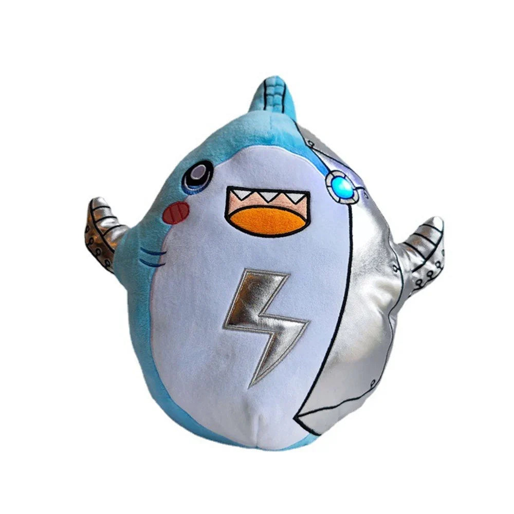 LankyBox ThiccShark Plüschtier, blau-silber, Hai-Design, Kinder-Spielzeug, Geschenkidee.