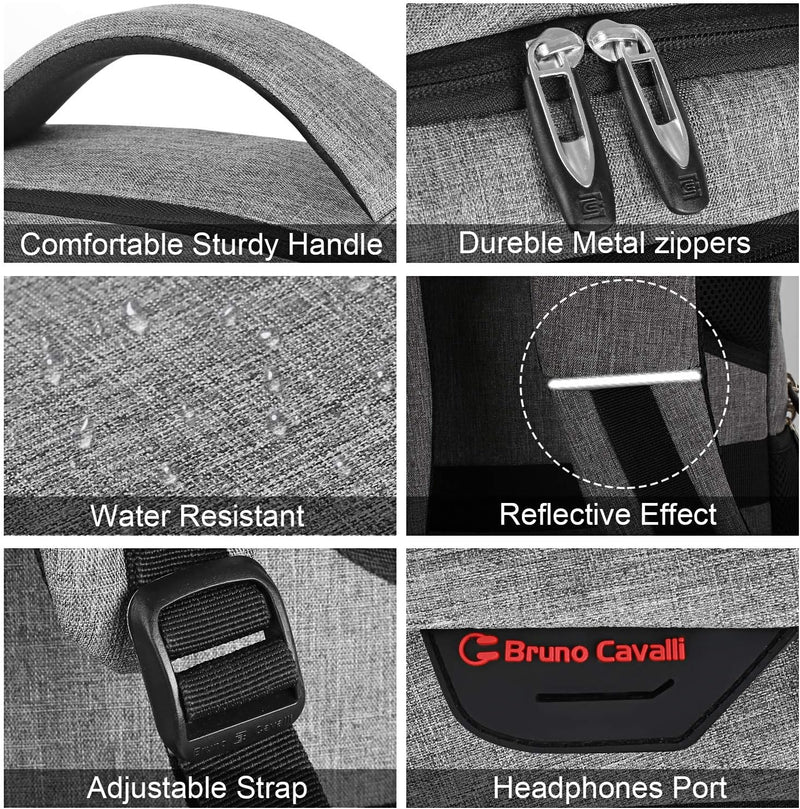 Dunne anti-diefstal laptoprugzak met USB-oplaadpoort