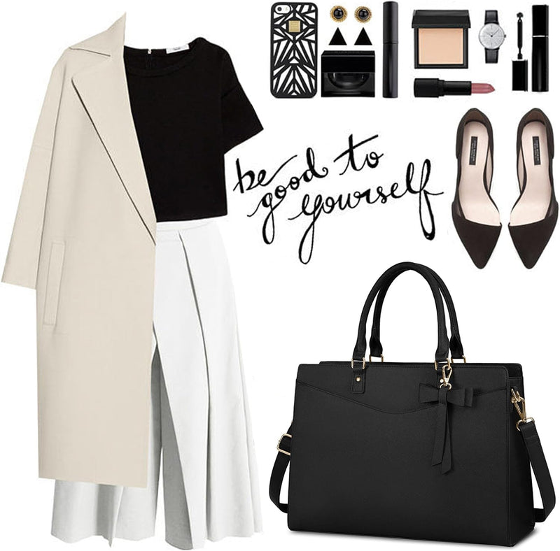 Wasserdichte Laptop-Tasche aus PU-Leder mit multifunktionalem Design für Damen