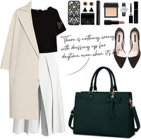 Wasserdichte Laptop-Tasche aus PU-Leder mit multifunktionalem Design für Damen