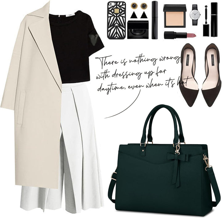 Wasserdichte Laptop-Tasche aus PU-Leder mit multifunktionalem Design für Damen