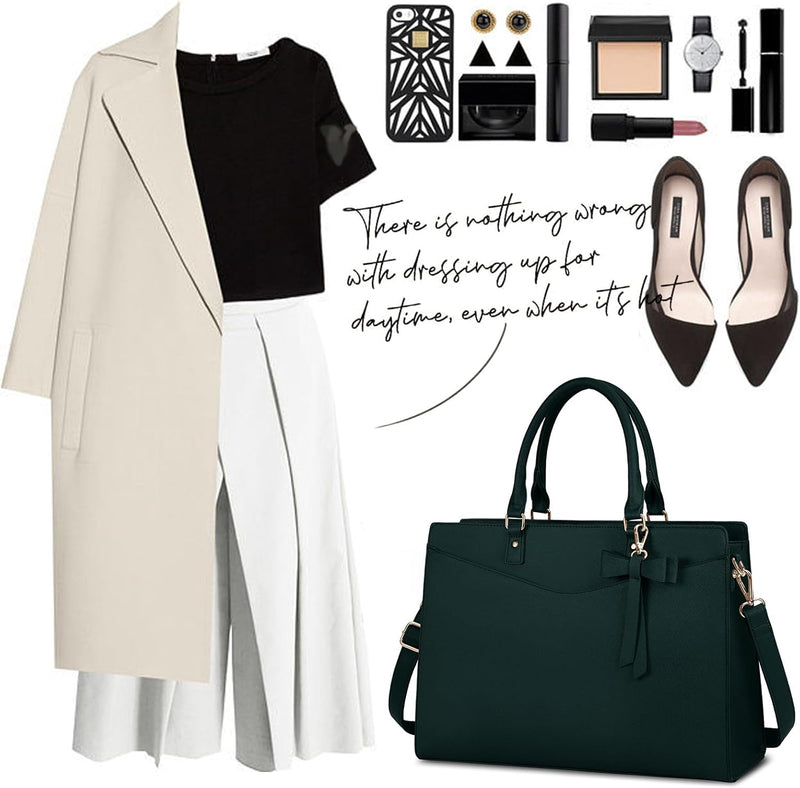 Wasserdichte Laptop-Tasche aus PU-Leder mit multifunktionalem Design für Damen