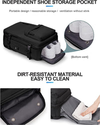 Wasserdichter Reiserucksack mit Schuhfach und USB-Anschluss – Geeignet für 14"-Laptop