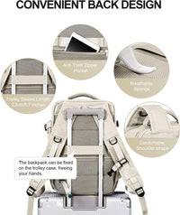 40L Wasserdichter Reiserucksack mit Schuhfach und USB-Anschluss – Geeignet für 14”-Laptops