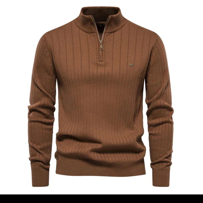 Herren Herbstpullover mit Reißverschluss – Daan