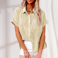 Leichtgewicht Damenbluse mit kurzen Ärmeln – Nadia