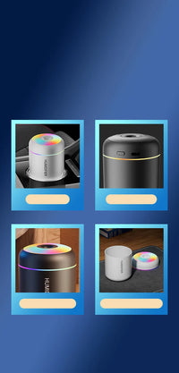 Schwarzer Bluetooth-Lautsprecher mit LED-Licht, tragbar, kabellos, modernes Design.