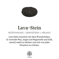Lava-Stein für Entspannung, Bewusstsein, Heilung, schwarzer Naturstein, Chakra-Balance.