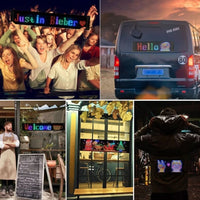 Anpassbares LED-Display, mehrfarbig, für Werbung, Veranstaltungen, Auto, Geschäft, personalisierbar.