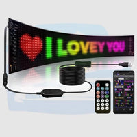 Anpassbares LED-Display mit Fernbedienung, Herzmotiv, USB-Anschluss, mehrfarbig, flexibel.