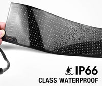 Anpassbares LED-Display, schwarz, IP66 wasserdicht, flexibel, für Außenwerbung geeignet.