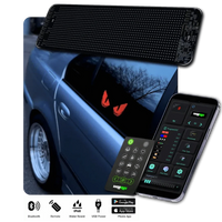 LED-Display Auto, anpassbar, Bluetooth, IP66, USB, App-Steuerung, schwarz, für Fenster.
