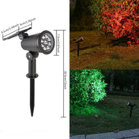 LED-Gartenstrahler schwarz, solarbetrieben, wasserdicht, für Außenbeleuchtung, 8 LEDs.