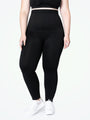 Damen schwarze figurbetonende Leggings, hohe Taille, bequem, vielseitig, modisch.