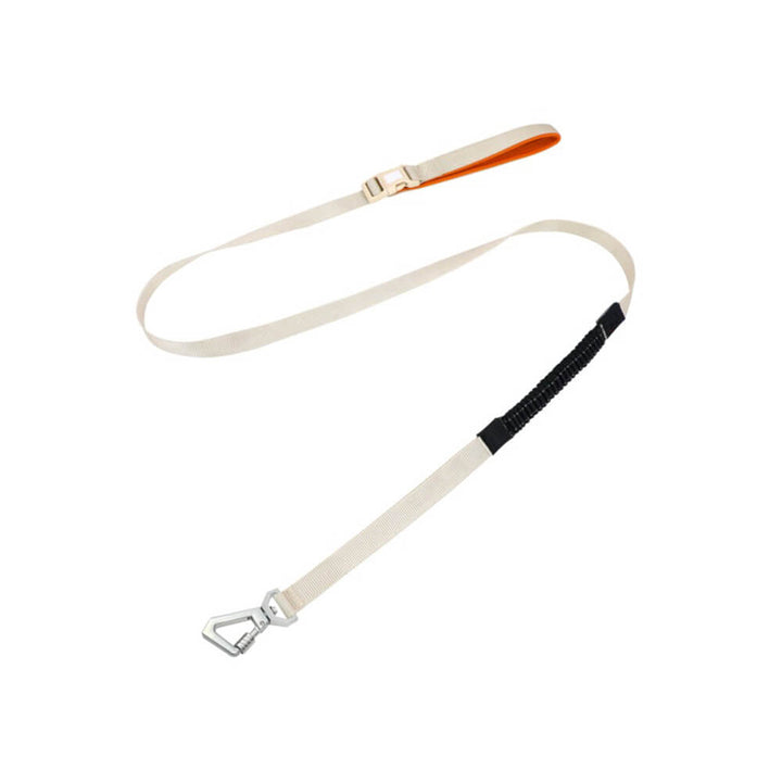 Leichte wasserdichte Hundeleine, beige, mit Anti-Zug-Funktion, multifunktional.