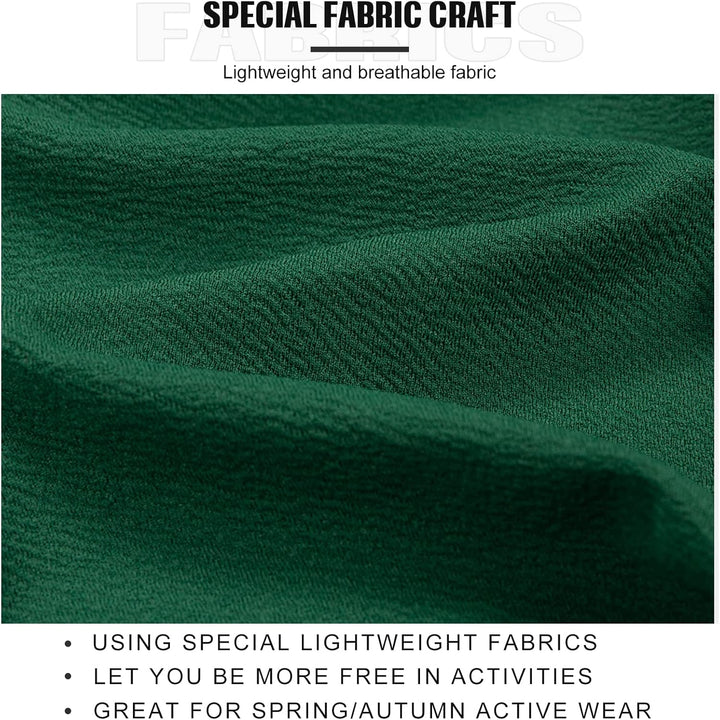 Grüner Stoff, leicht und atmungsaktiv, ideal für Frühling/Herbst, aktive Kleidung.