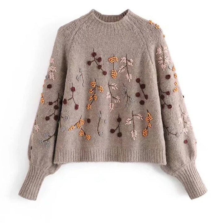 Strickpullover für Damen mit Herbstmotiv – Noëlle