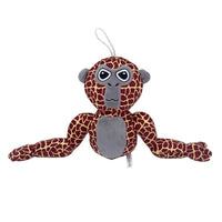 Plüsch-Gorilla mit Leopardenmuster, braun-grau, Spielzeug, Kinder, Geschenkidee.