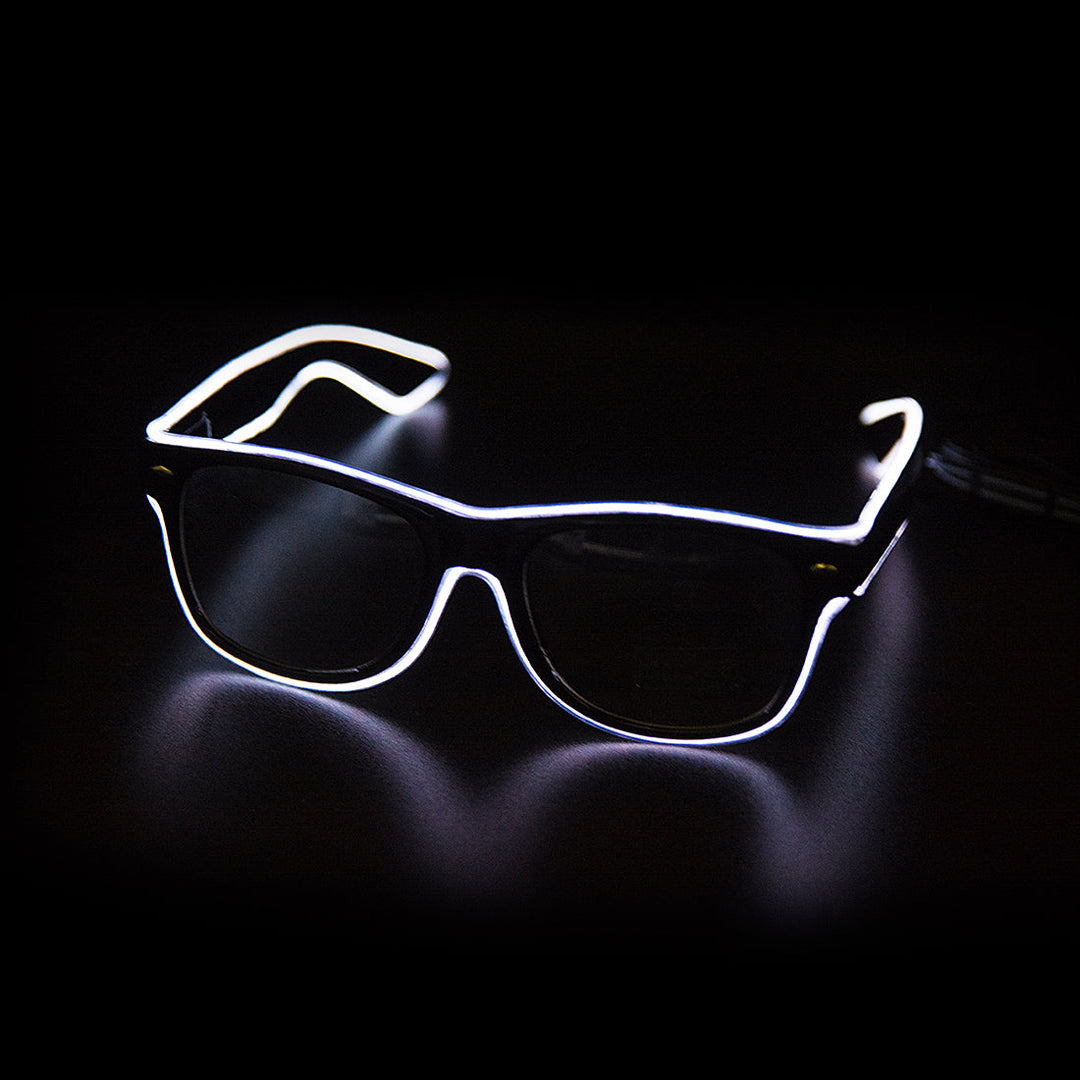 Leuchtende LED-Brille, schwarz, modisch, Party-Accessoire, Nachtbeleuchtung, Unisex