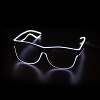 Leuchtende LED-Brille, schwarz, modisch, Party-Accessoire, Nachtbeleuchtung, Unisex