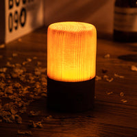 Holz-LED-Lampe, warmes Licht, Tischdekoration, modernes Design, stimmungsvolle Beleuchtung