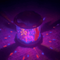 Leuchtender LED-Kristallprojektor, buntes Licht, dekorative Beleuchtung, Nachtlicht, rund.