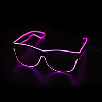 Leuchtende pinke LED-Brille, modisch, Party-Accessoire, Nachtbeleuchtung, Kunststoff.