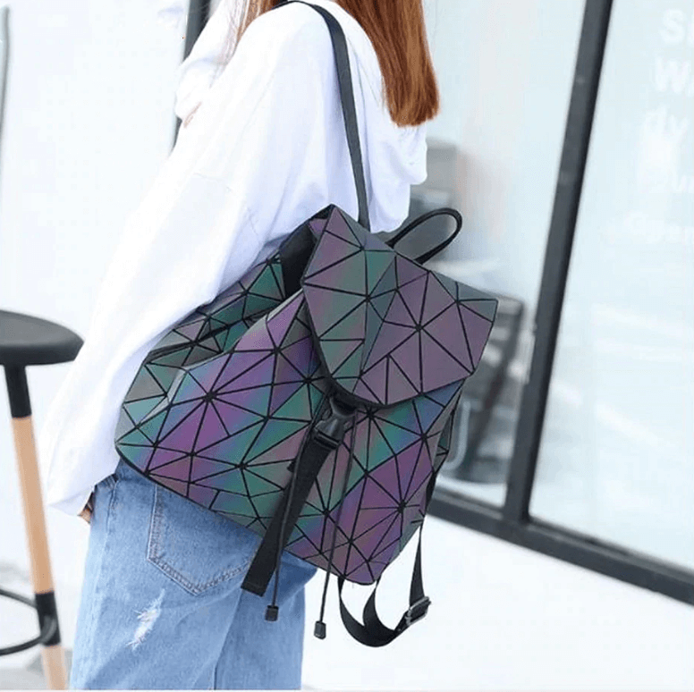 Reflektierender Farbwechsel-Geometrischer Rucksack für Damen