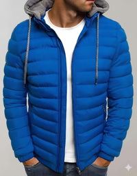 Warme Herren-Daunenjacke mit Kapuze – WinterStil
