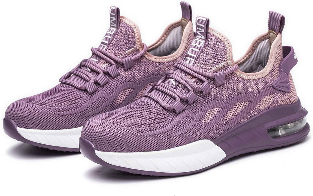Lila Damen-Sneaker, atmungsaktiv, Mesh, Sportschuhe, rutschfest, modisch, bequem.