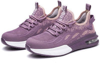 Lila Damen-Sneaker, atmungsaktiv, Mesh, Sportschuhe, rutschfest, modisch, bequem.