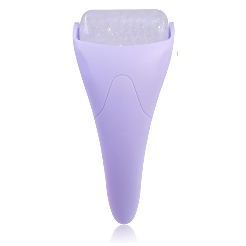 Lila Eiskugel-Gesichtsmassagegerät, Silikon, Hautpflege, Anti-Aging, Entspannung.
