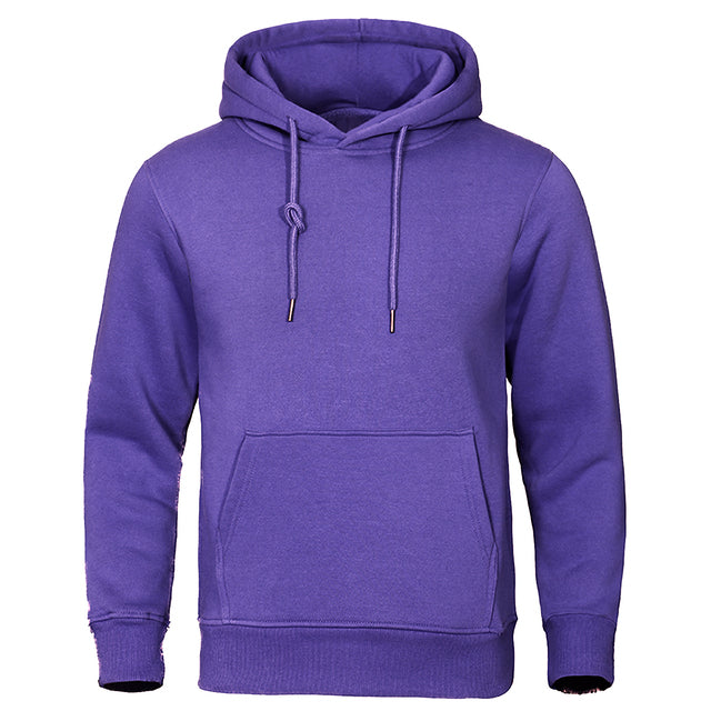 Lila Herren-Hoodie, Fleece, warm, Streetwear, lässig, atmungsaktiv, Kapuzenpullover.