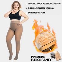 Premium Fleece Panty, hautfarben, thermische Fleece-Fütterung, extrem dehnbar, für alle Körpertypen.