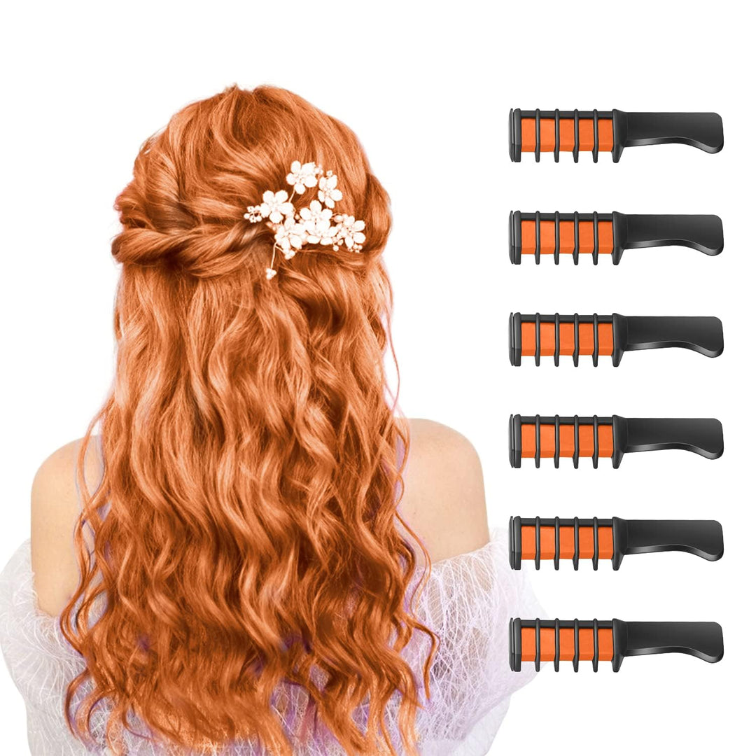 Lockenstab Set für langes Haar, schwarz-orange, hitzebeständig, ideal für Lockenstyling.