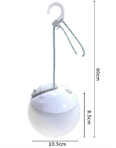 Weißer tragbarer Luftbefeuchter mit Haken, 60cm Höhe, 10,5cm Breite, ideal für Zuhause.