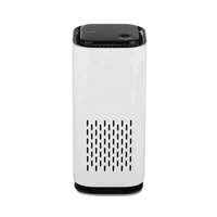 Weißer Luftreiniger, rechteckig, HEPA-Filter, modernes Design, für saubere Luft im Innenraum.