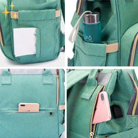 Stylische Wickelrucksack mit USB-Ladegerät – ParentPack