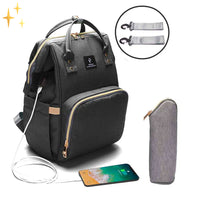 Stylische Wickelrucksack mit USB-Ladegerät – ParentPack