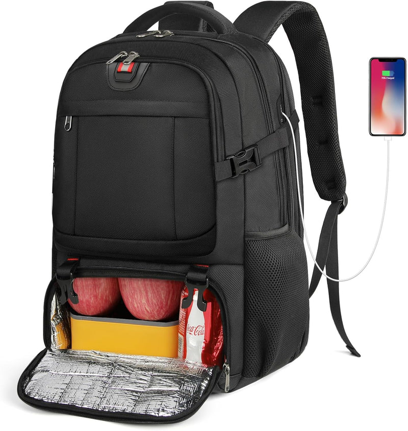 Extra-großer Lunch- und Laptop-Reiserucksack mit USB-Ladeanschluss