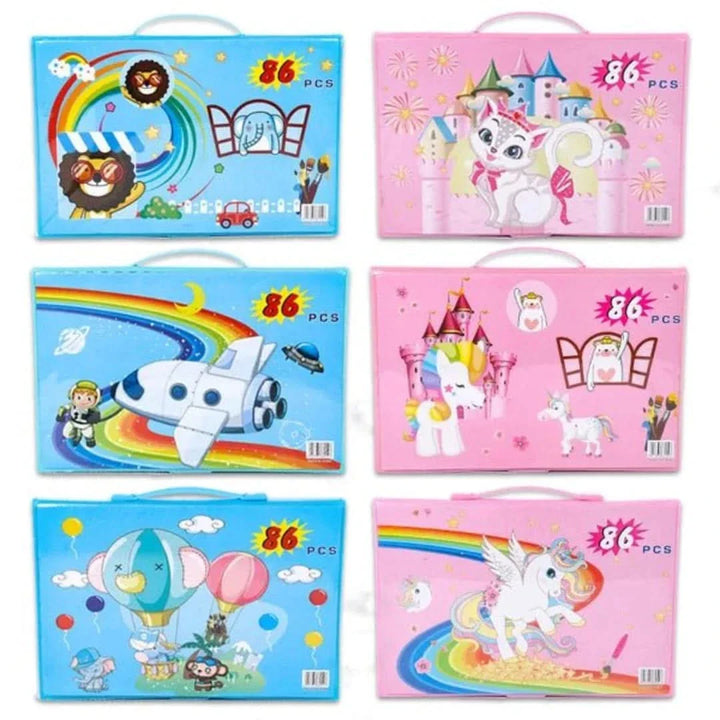 6-in-1 Kreativset mit doppelter Staffelei – Zeichenkoffer für Kinder ab 5