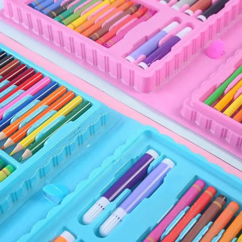 6-in-1 Kreativset mit doppelter Staffelei – Zeichenkoffer für Kinder ab 5