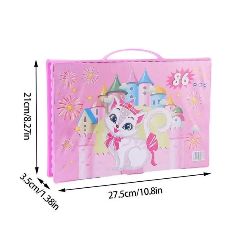 6-in-1 Kreativset mit doppelter Staffelei – Zeichenkoffer für Kinder ab 5