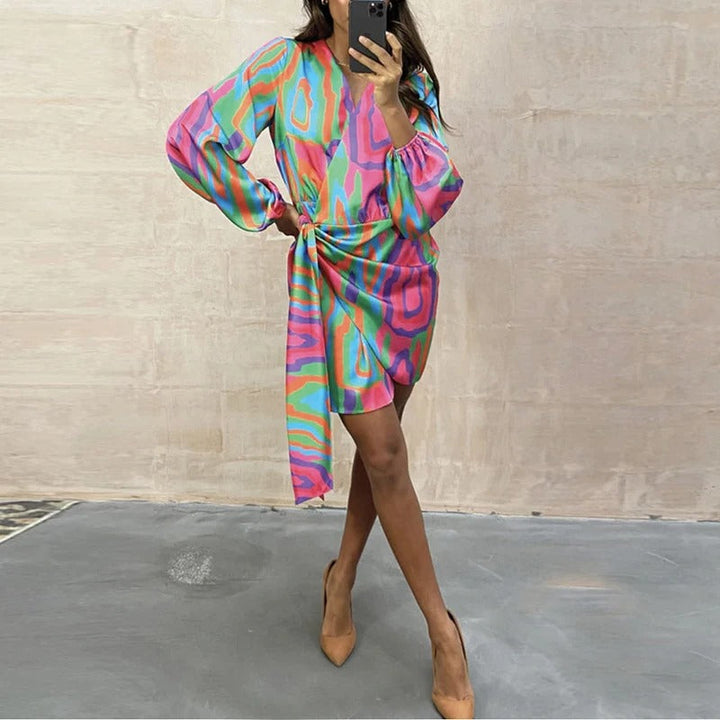 Elegantes Bedrucktes Herbstkleid – Elodie