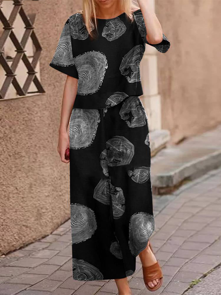 Luftiges zweiteiliges Sommer-Outfit aus Baumwolle mit schmeichelnder Passform – Boho Set Zephyra